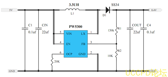 f_94f26c933a8031adbd58f8981ada0a53.png 5V陞壓8.4V,鋰電池充電管理芯片
