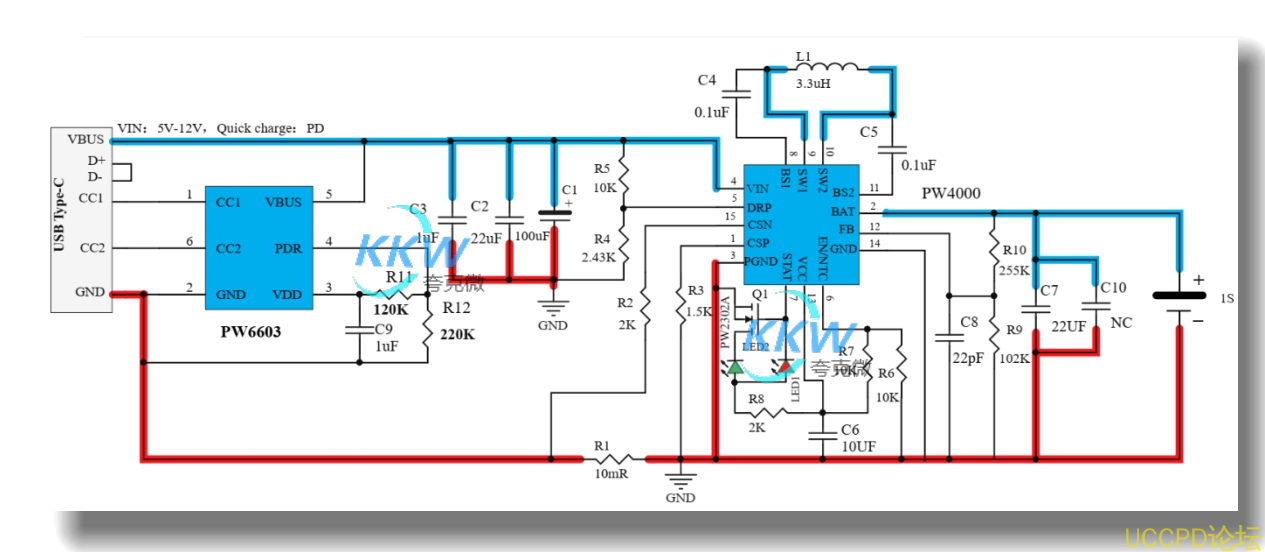 f_de868a876a9cb3d6c6a120eebdbf5fe0.png USB PD 充电器 5V-12V 给单节锂电池 2A 充电方案  16号