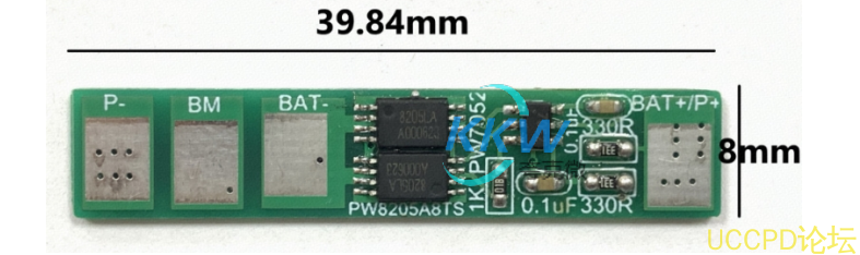 f_5a30a536fe902949612d8d104e47e7b4.png PW7052  两节串联锂电池保护方案板, 4A 过流,  80号